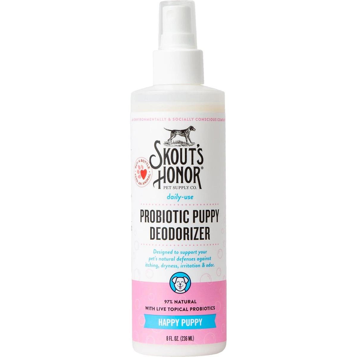 Skout's Honor Happy Puppy Probiotic Daily Use Cat & Dog Deodorizing Spray