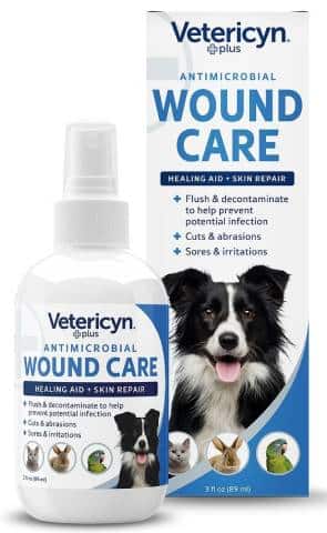 Vetericyn Plus Antimicrobial Wound Care Spray for Dogs, Cats, Horses, Birds & Small Pets