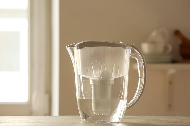 a pitcher of filtered water