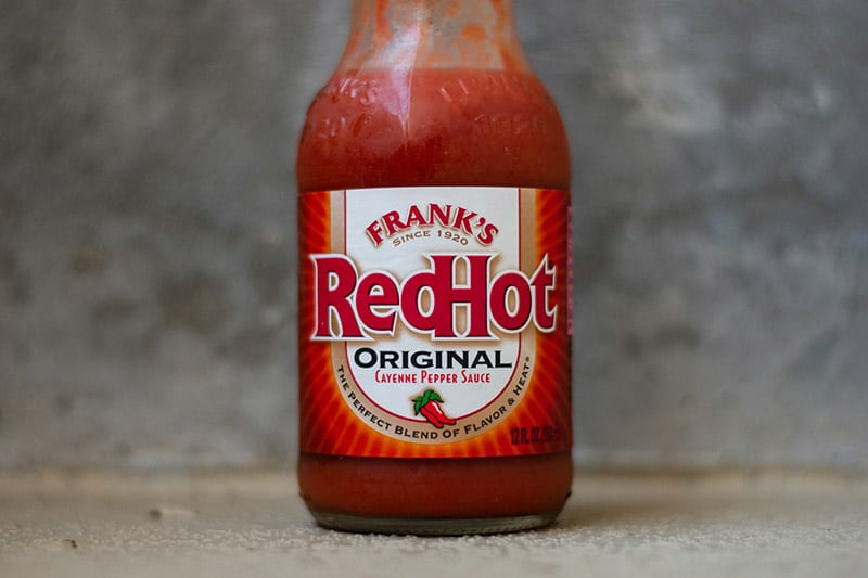 close up franks redhot original hot sauce
