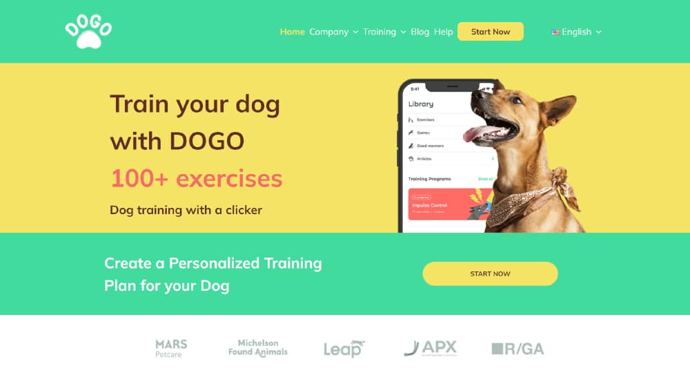 dogo app landing page