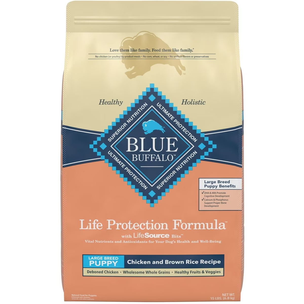 Blue Buffalo Life Protection Formula Large Breed Puppy Chicken & Brown Rice Recipe Dry Dog Food