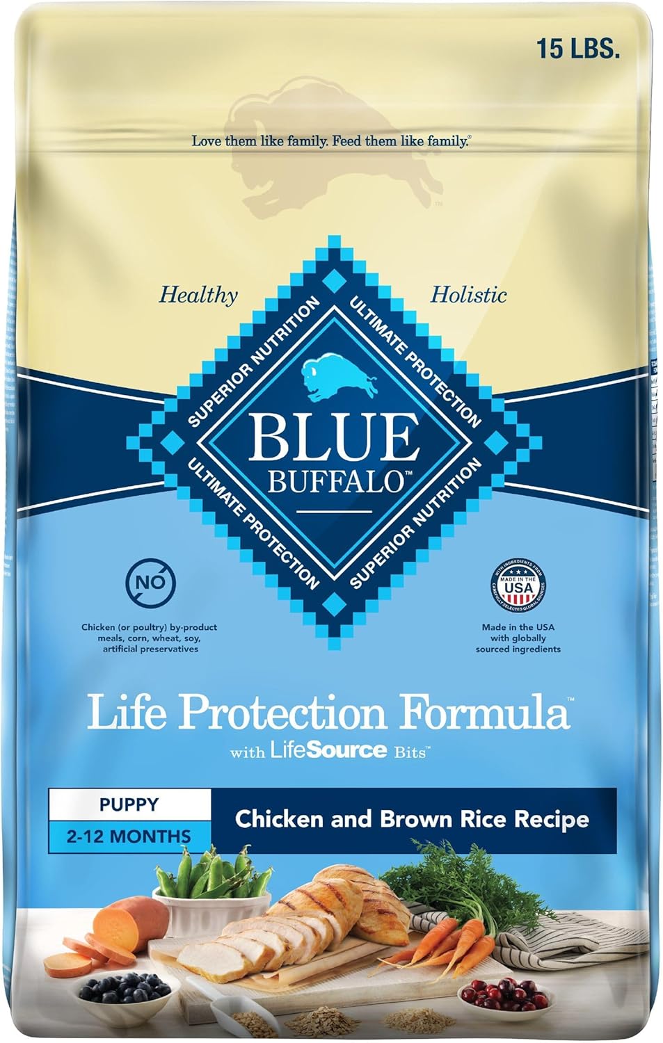 Blue Buffalo Life Protection Formula Puppy Chicken & Brown Rice Recipe Dry Dog Food