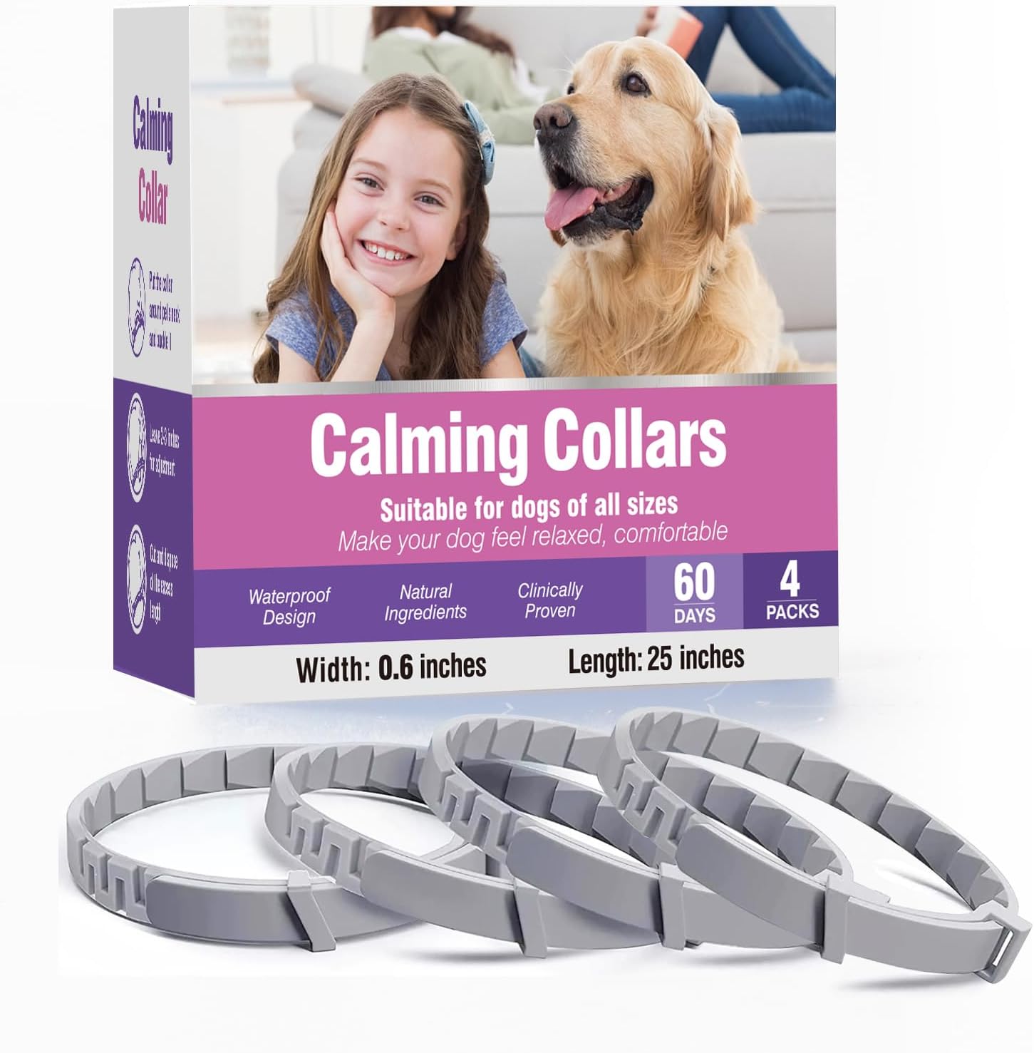 Calming Collar for Dogs 4 Pack