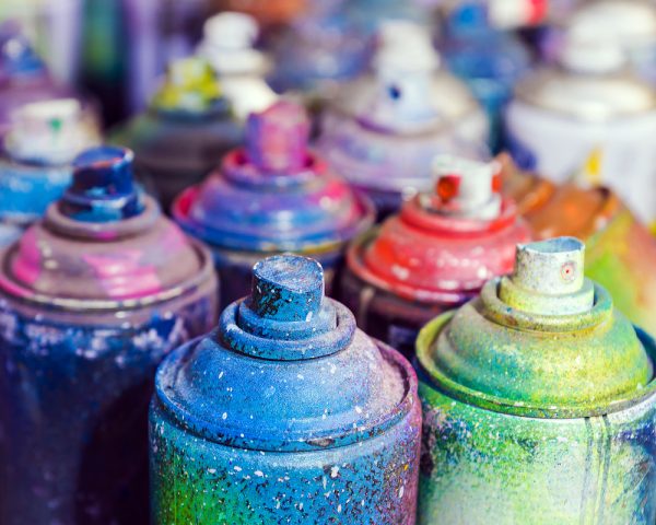 Cans used for spray paint