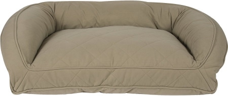Carolina Pet Quilted Memory Foam Bolster Dog Bed w Removable Cover