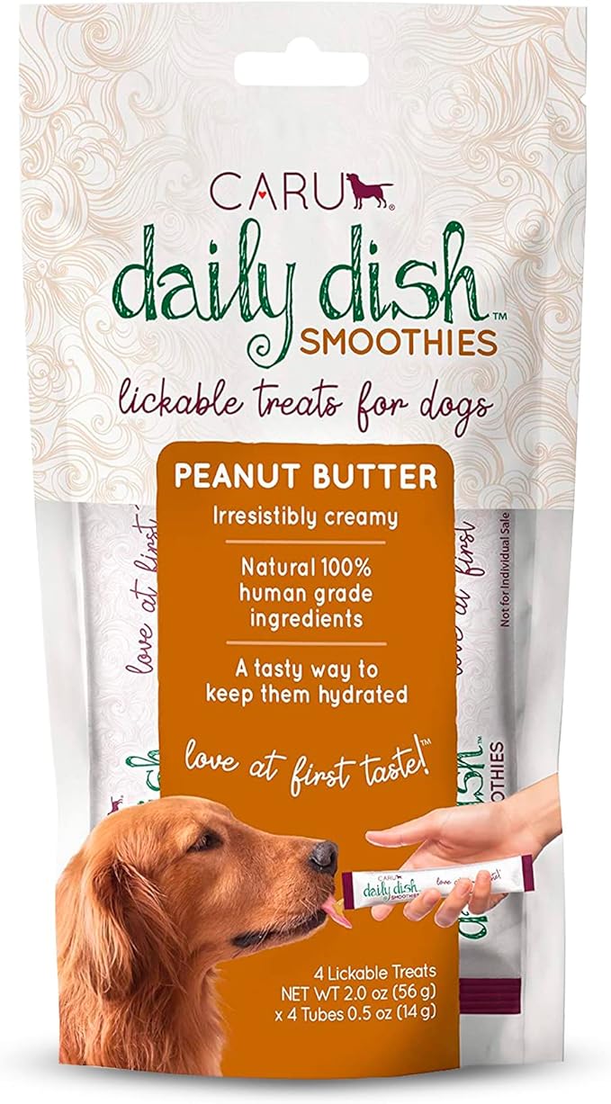 Caru Daily Dish Smoothies Peanut Butter Flavored Lickable Dog Treats