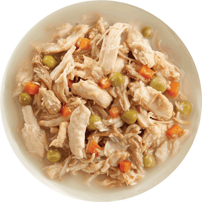 RAWZ shredded chicken dog food