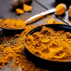 Close-Up Shot of Turmeric Powder