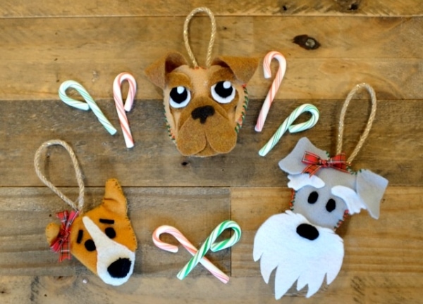 DIY Adorable Felt Dog Ornament