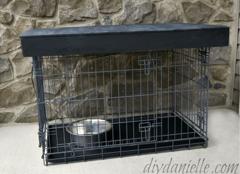 DIY Dog Crate Cover