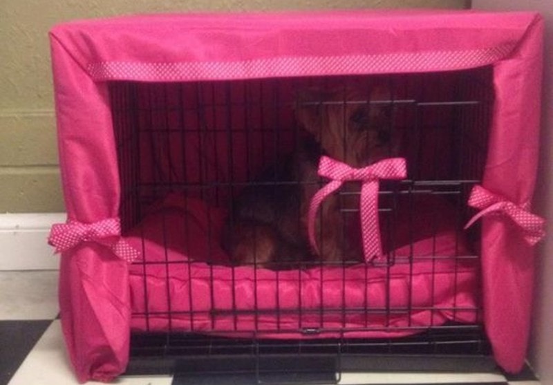 DIY Dog Crate Cover