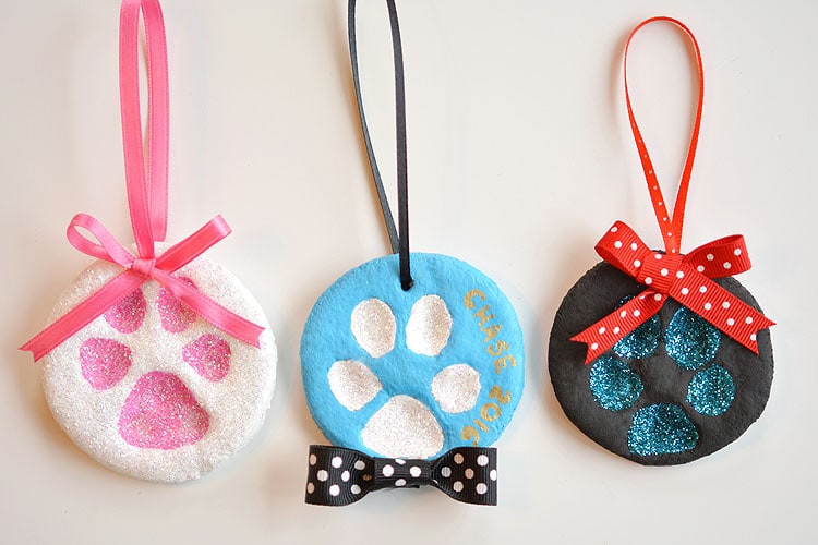 DIY Paw Print Salt Dough Ornament