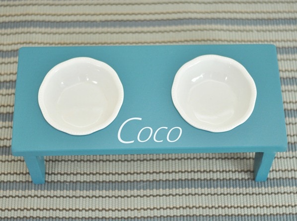 DIY Pet Bowl Stand by Centsational Style