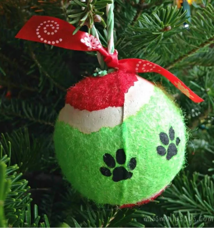 DIY Tennis Ball Ornament