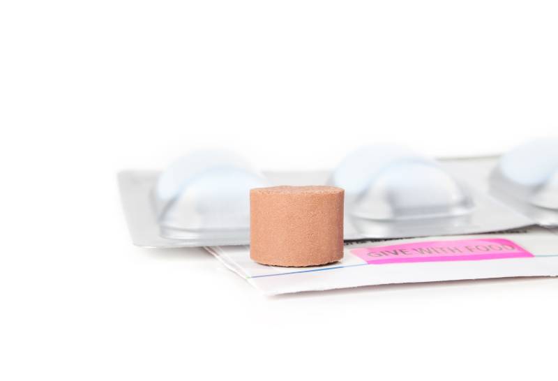 Dog dewormer for heartworms, hookworm, roundworm, tapeworm and whipworm