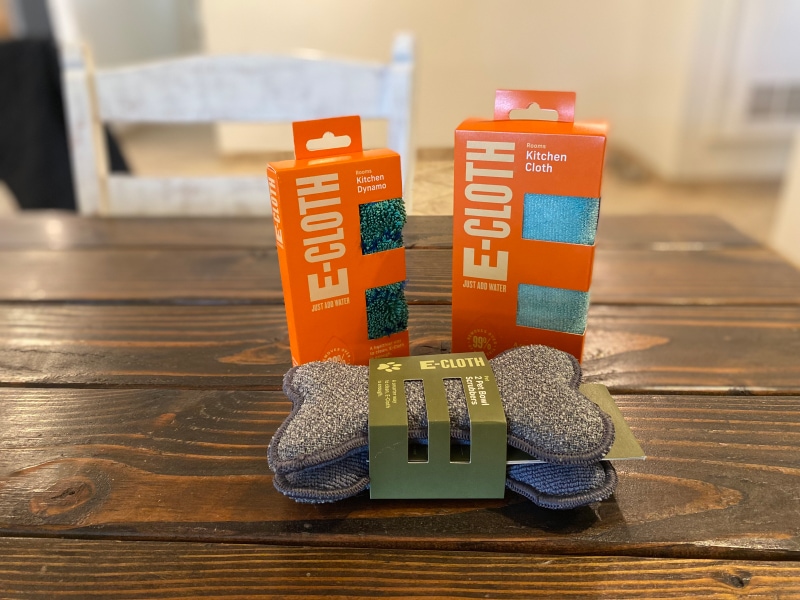 E-Cloth Cleaning Products - kitchen cleaner and bowl scrubber