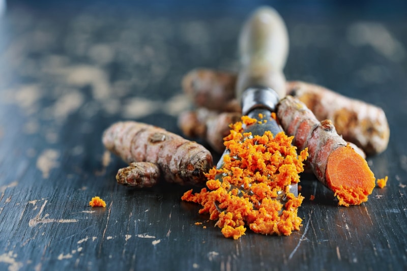 Freshly ground turmeric root