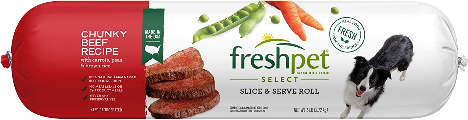 Freshpet Healthy & Natural Dog Food, Fresh Beef Roll