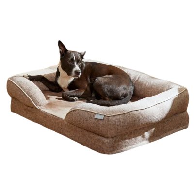 Frisco Plush Orthopedic Front Bolster Cat & Dog Bed