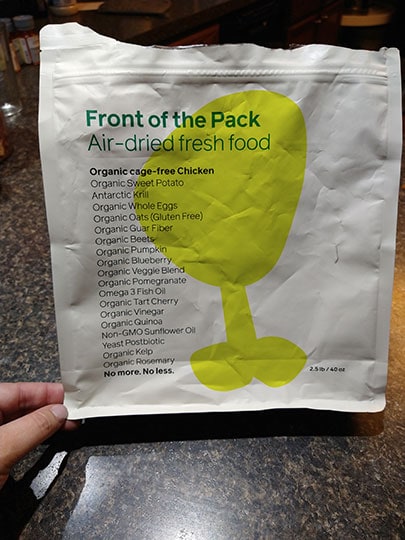 Front of the Pack dog food