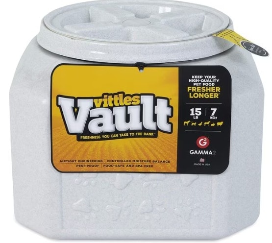 GAMMA2 Vittles Vault Plus Pet Food Storage, 15-lb