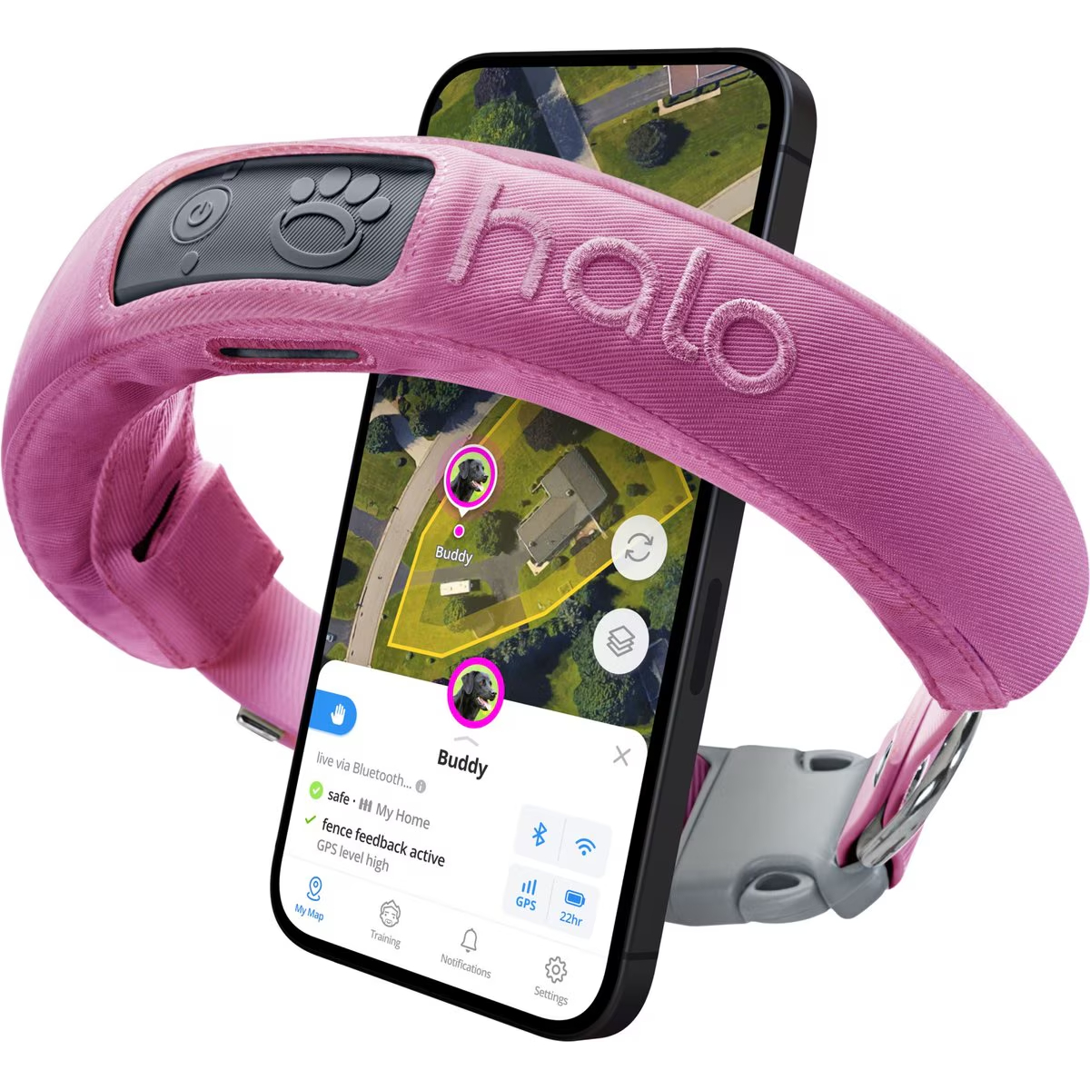 Halo Collar Wireless Dog Fence GPS Tracker & Activity Monitor Dog Training Collar