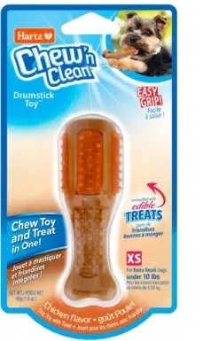 Hartz Chew 'n Clean Chicken Flavored Drumstick Dog Treat & Chew Toy