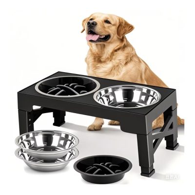 Heeyoo Elevated Dog Bowl Set with 3 Bowls