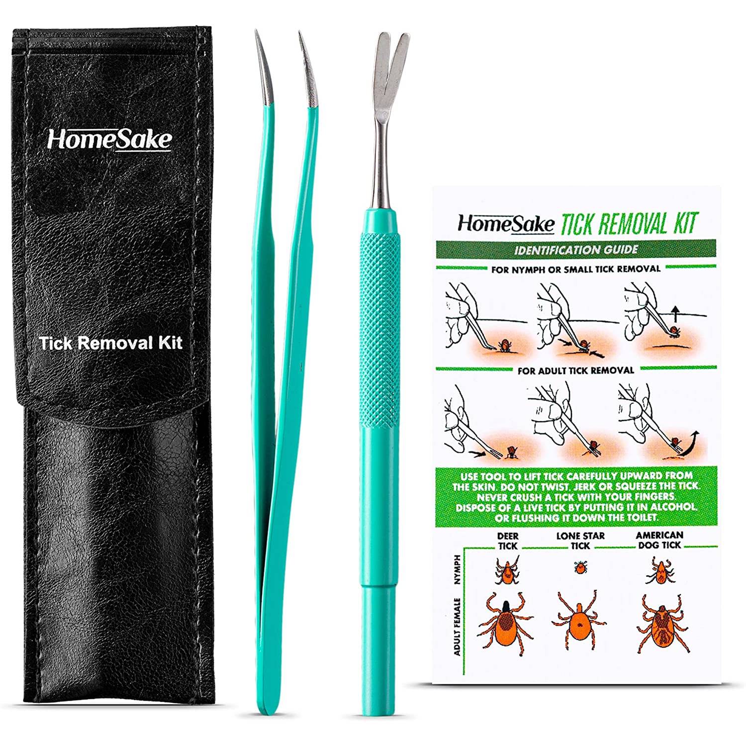 HomeSake Tick Remover Tool and Tweezer Set (1)