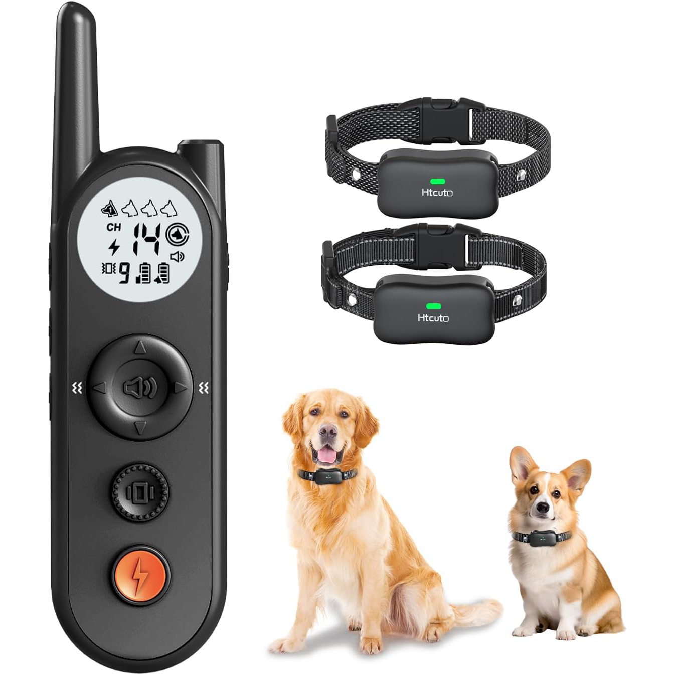 Htcuto Wireless Dog Fence for 2 Dogs 