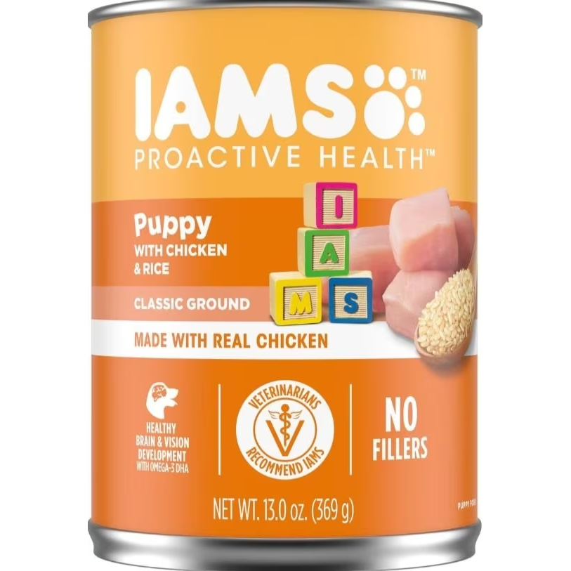 Iams ProActive Health Classic Ground with Chicken & Rice Puppy Wet Dog Food