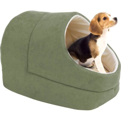 Jespet Cave Covered Cat & Dog Bed