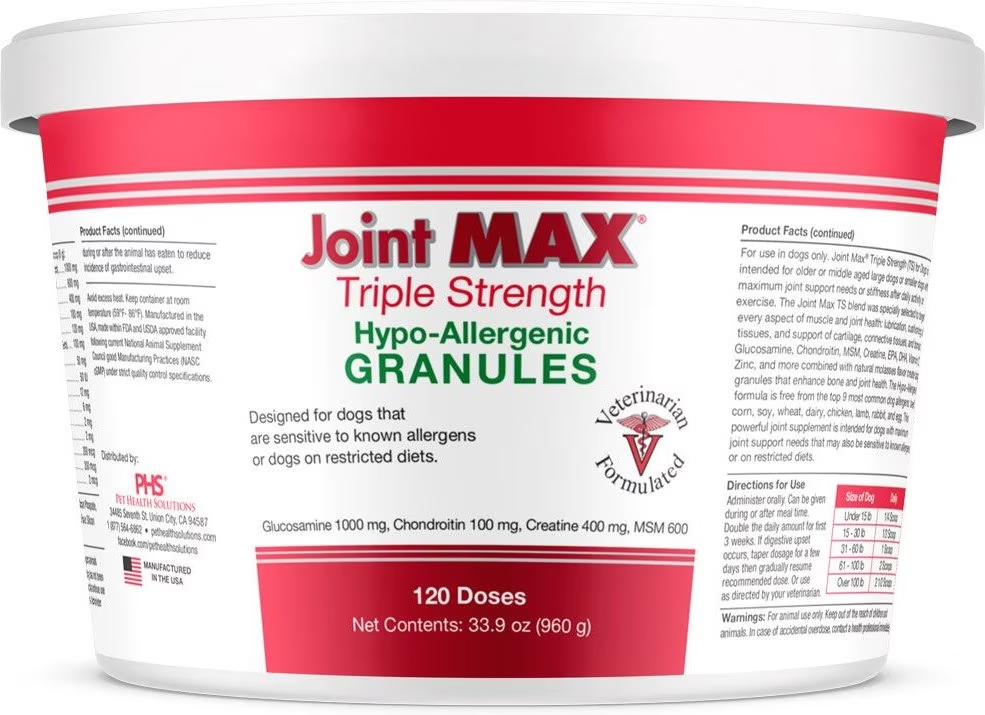 Joint MAX Triple Strength Hypo-Allergenic Granules for Dogs