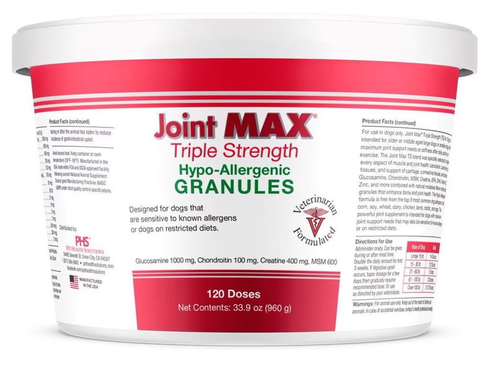 Joint MAX Triple Strength Hypo-Allergenic Granules for Dogs