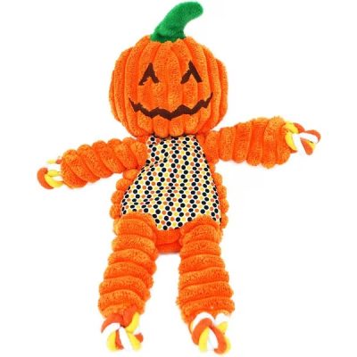KONG Floppy Knots Pumpkin Squeaky Plush Dog Toy
