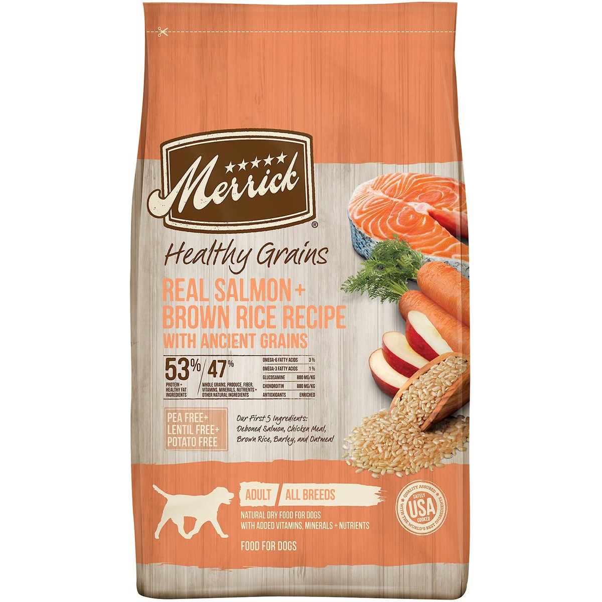 Merrick Healthy Grains Real Salmon & Brown Rice Recipe with Ancient Grains Dry Dog Food