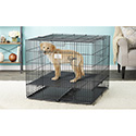 MidWest Double Door Collapsible Wire Puppy Crate with Floor Grid