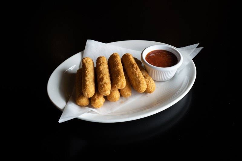 Mozzarella Sticks on a Plate