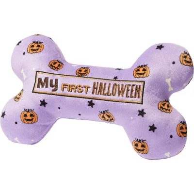 My First Halloween Bone Plush Squeaky Dog 