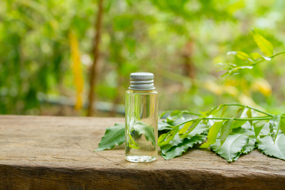 Neem oil in bottle