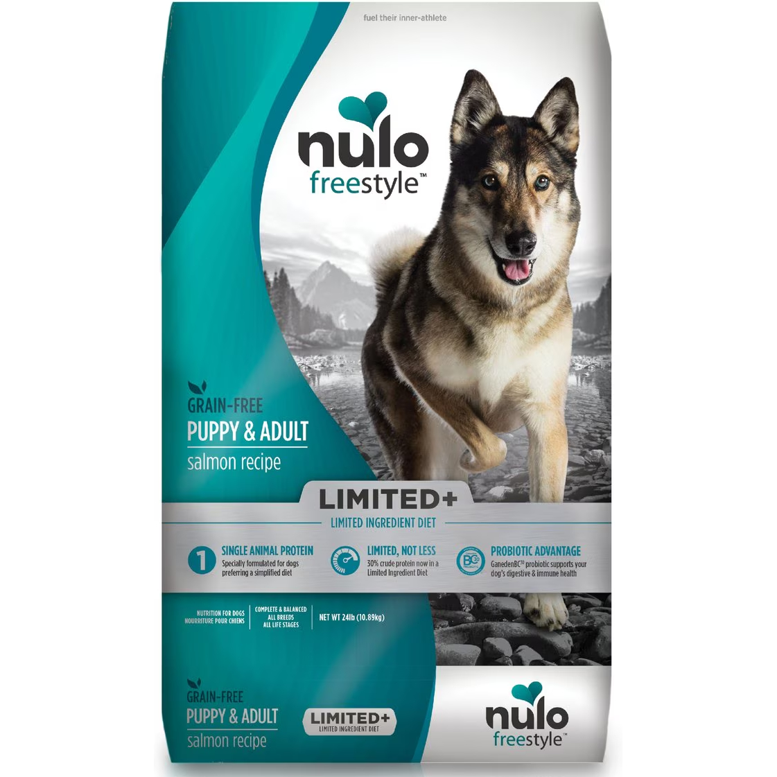 Nulo Freestyle Limited+ Salmon Recipe Grain-Free Puppy & Adult Dry Dog Food 