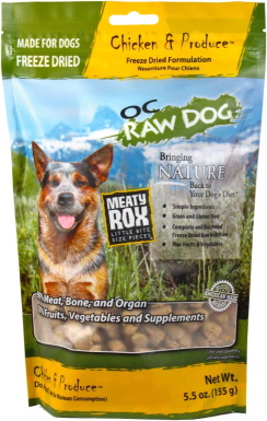 OC RAW DOG Freeze Dried Meaty Rox, Chicken