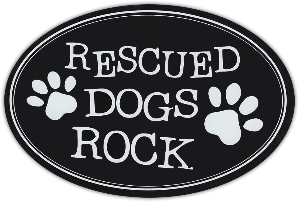 Oval Shaped Pet Magnets Rescued Dogs Rock