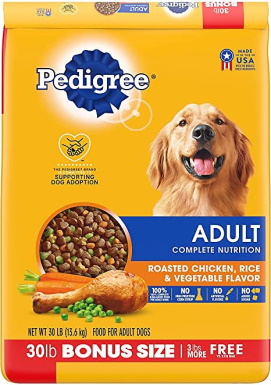 Pedigree Adult Complete Nutrition Roasted Chicken, Rice & Vegetable Flavor Dry Dog Food