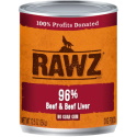 RAWZ 96% Beef and Beef Liver Can
