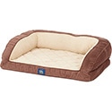 Serta Quilted Orthopedic Bolster Dog Bed with Removable Dog Bed