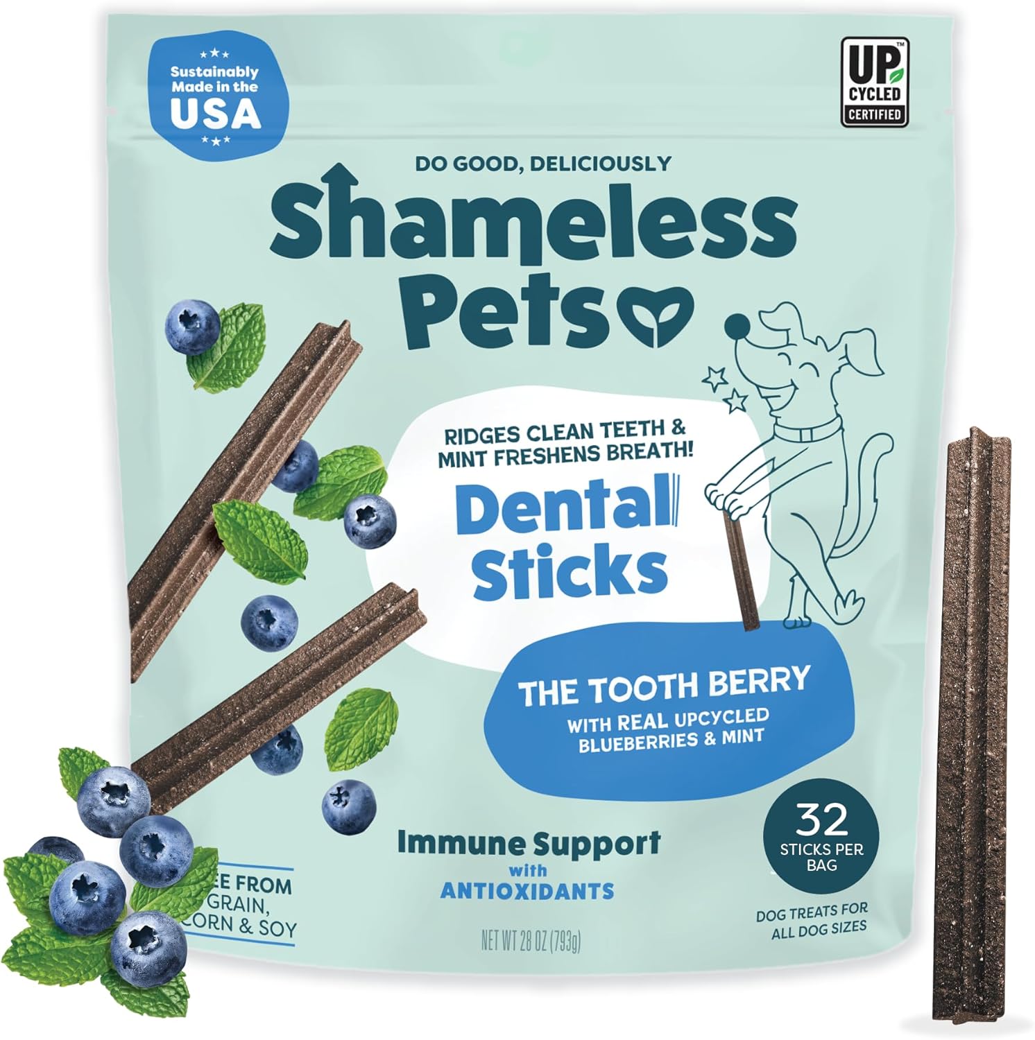 Shameless Pets Tooth Berry Dental Sticks