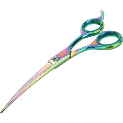 Sharf Gold Touch Rainbow Curved Pet Grooming Shears