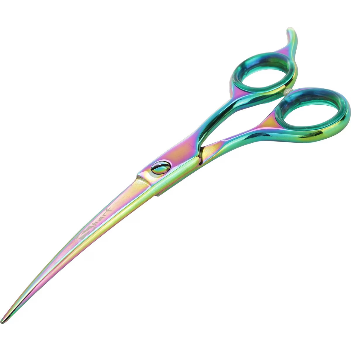 Sharf Gold Touch Rainbow Curved Pet Grooming Shear